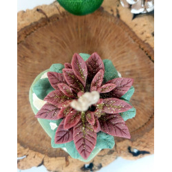 Bougie fleur de Noël "Couronne hivernale"